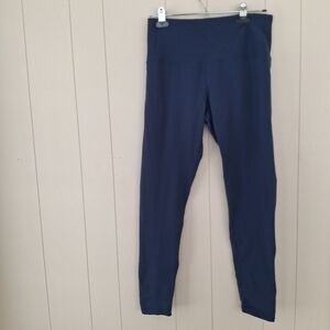 Tuff Athletics Women's Leggings Size Medium Dark Blue With Back Pocket